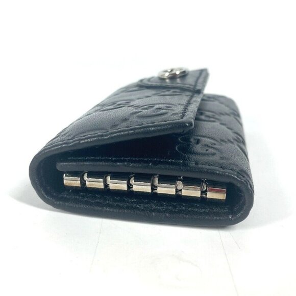 GUCCI 181680 Guccissima GG 6-key set 6 key case Key Case Sima leather Black - Picture 4 of 14